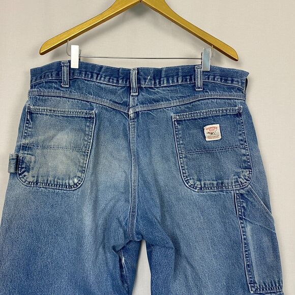 Pointer Brand Carpenter Jeans Mens 40x32 Distressed Workwear Vintage USA Made - Picture 7 of 15
